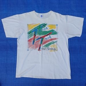 Vintage 80's/90's Texas Tech Red Raiders Crayon Tshirt